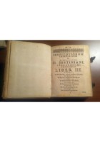 Institutionum Imperialium Seu Elementorum Justiniani 1718 legatura tedesca pregiata