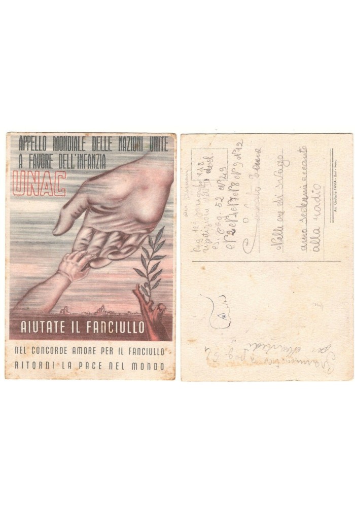 Unac Aiutate Il Fanciullo Cartolina non viaggiata Vintage nazioni unite