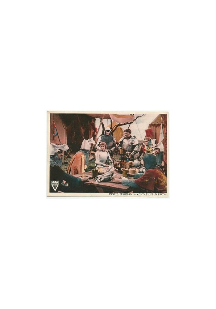 CARTOLINA INGRID BERGMAN nel film Giovanna D'Arco - postcard movie