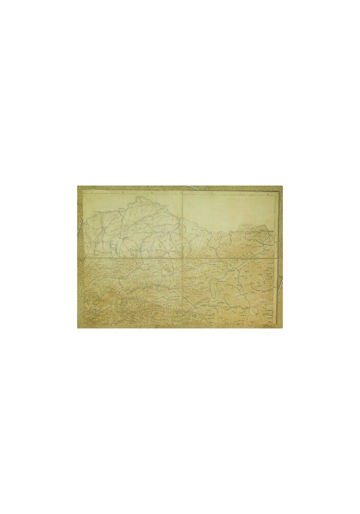 CARTA GEOGRAFICA ALPI CARNICHE ORIENTALI AUSTRIA primi del '900 mappa telata