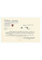 MOLFETTA SPORTIVA calcio lettera intestata 1952 girone unico serie C