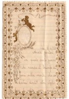 LETTERINA DI PASQUA 1931 lettera bambino no natale illustrata rilievo