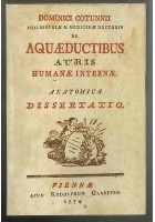 DE AQUAEDUCTIBUS AURIS HUMANAE INTERNAE di Domenico Cotugno REPRINT 1997 ediz. num