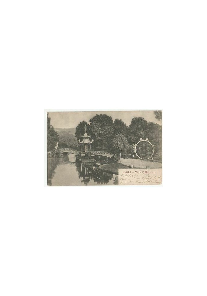 CARTOLINA PEGLI VILLA PALLAVICINI VIAGGIATA 20/12/1903 formato piccolo