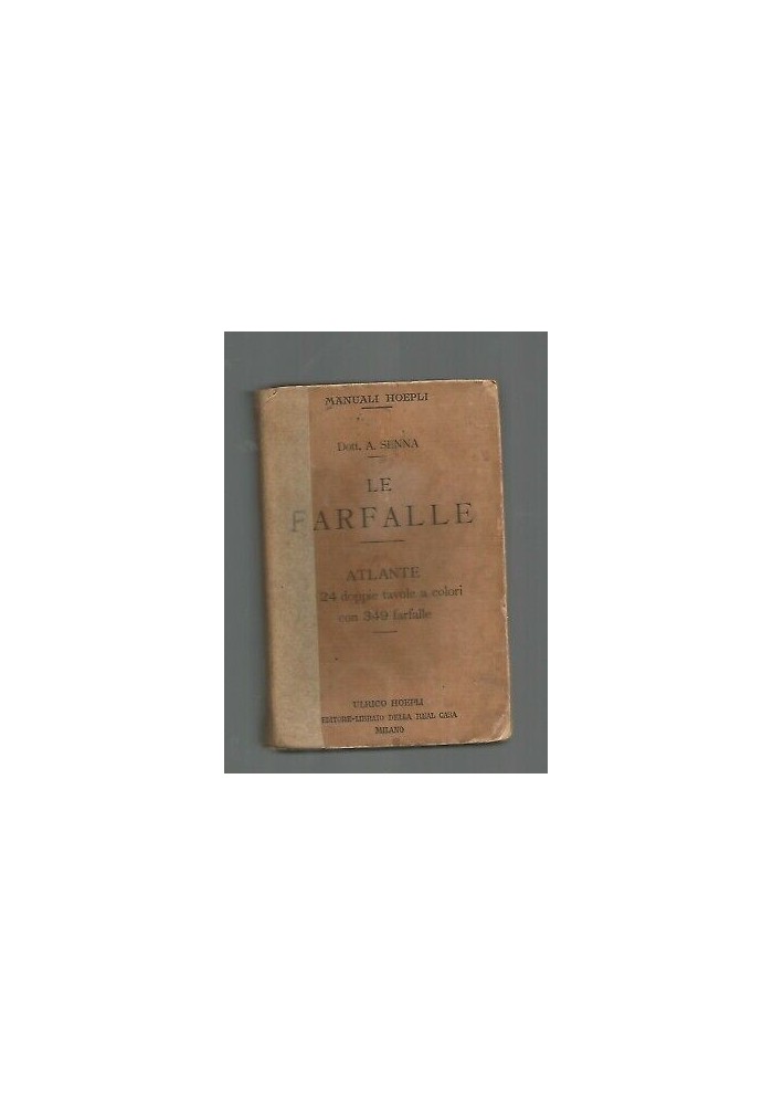 LE FARFALLE ATLANTE Angelo Senna 1912 Ulrico Hoepli manuali MANCANO 2 tavole *
