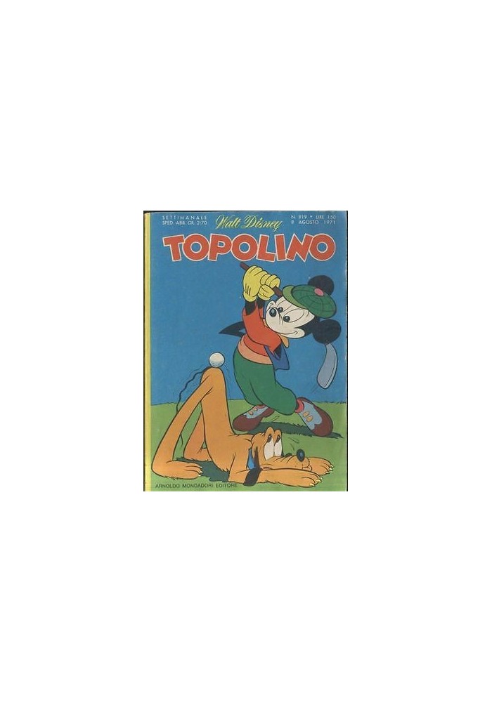 TOPOLINO numero 819 del 8 agosto 1971 Walt Disney fumetto