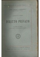 SCRITTI VARII DI DIRITTO PRIVATO 2 volumi Pietro Cogliolo 1917 UTET *