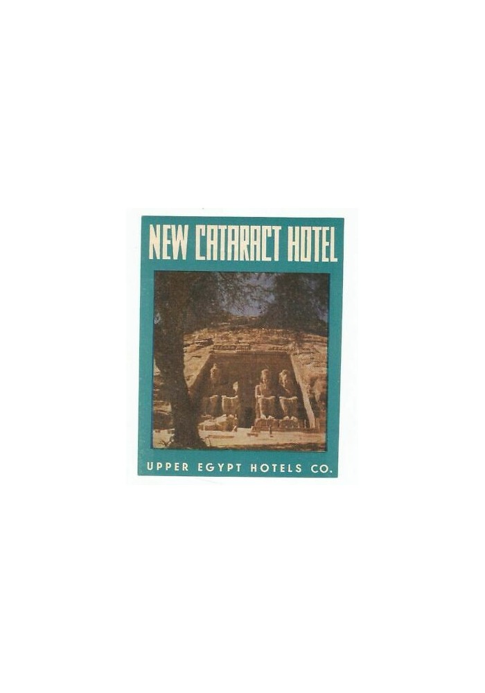 NEW CATARACT HOTEL etichetta valigia luggage label viaggi Egitto Egipt