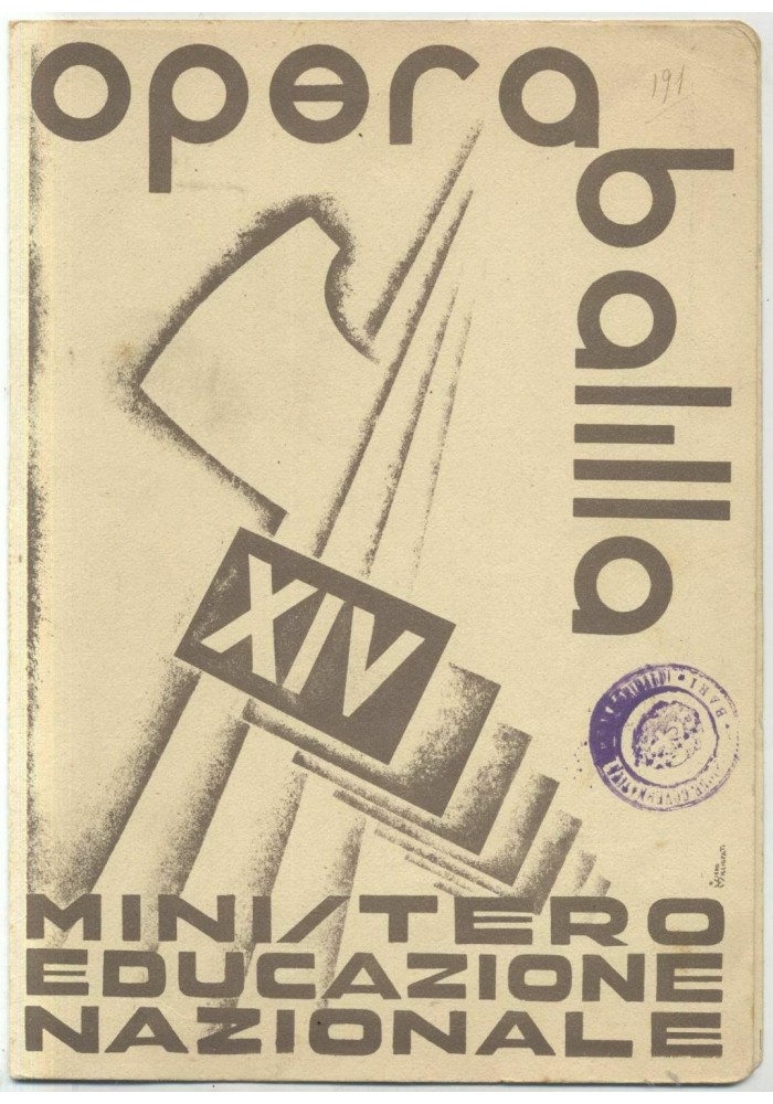 Pagella OPERA BALILLA Ministero Educazione Nazionale 1935-36 Fascismo