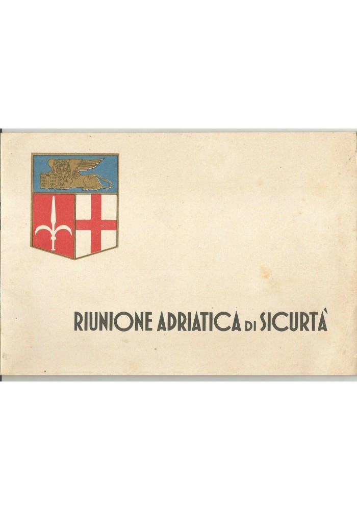 RIUNIONE ADRIATICA DI SICURTA' bellissimo libretto pubblicitario 1935 illustrato