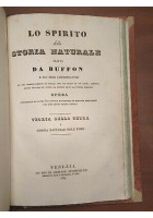 LO SPIRITO DELLA STORIA NATURALE di BUFFON 6 Volumi Completo 1834 - 39 Antonelli