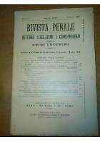 RIVISTA PENALE DOTTRINA LEGISLAZIONE GIURISPRUDENZA 1913 annata COMPLET Lucchini