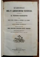QUARESIMALE IL TESORO NASCOSTO di Padre Gioacchino Ventura 1852 Rondinella Libro