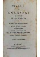 VIAGGIO DI ANACARSI IL GIOVINE IN GRECIA tomi 13 e 14 - 1824 Tramater Libro Antico