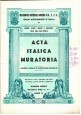 ACTA ITALICA MURATORIA Dicembre 1962 rivista massoneria Valli dell'Ofanto Puglia