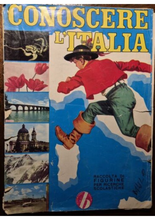 ALBUM CONOSCERE L'ITALIA Baggioli 1966 con 191 figurine vintage