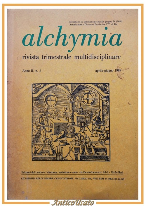 ALCHYMIA Anno Numero 2 aprile giugno 1989 rivista trimestrale multidisciplinare