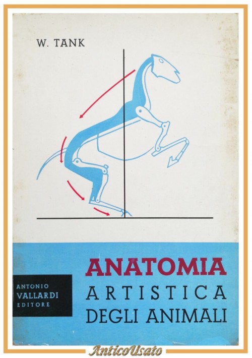 ANATOMIA ARTISTICA DEGLI ANIMALI di Tank 1955 Antonio Vallardi Libro