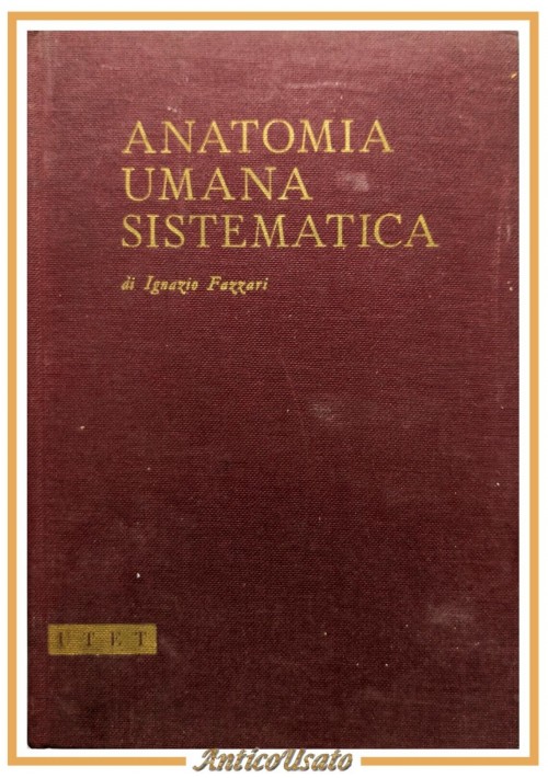 ANATOMIA UMANA SISTEMATICA di Ignazio Fazzari 1971 UTET Libro medicina illustrat