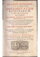 ANTIQUITATUM ROMANARUM Libri IV di Henrici Kippingii 1713 Libro Antico Roma