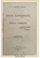 BREVE ESPOSIZIONE DELLA DIVINA COMMEDIA di Antonino Giordano 1913 Pierro Libro