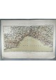 CARTA DELLE PROVINCIE DI GENOVA PORTO MAURIZIO 1902 Stampa Antica Mappa VINTAGE