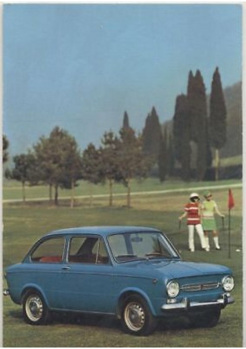 CARTOLINA FIAT 850 SPECIAL anni '60 non viaggiata colori originale auto postcard