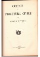 CODICE CIVILE REGNO ITALIA + PROCEDURA 1865 libro antico Statuto Costituzionale