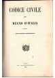 CODICE CIVILE REGNO ITALIA + PROCEDURA 1865 libro antico Statuto Costituzionale