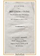 CODICE DI PROCEDURA CIVILE tomo I 1809 Gennaro De Turris Libro antico francese