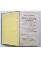 CODICE PENALE 20 novembre 1859 e PROCEDURA PENALE Pagnoni 1875  Libro antico