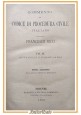 COMMENTO AL CODICE DI PROCEDURA CIVILE ITALIANO Francesco Ricci volume IV 1890