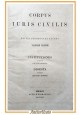 CORPUS IURIS CIVILIS di Paulus Krueger 2 volumi 1877 Weidmannos Libri digesta