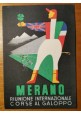 Cartolina Merano Riunione Internazionale Corse Al Galoppo 1951 non viaggiata 