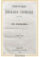 DIZIONARIO BIOGRAFICO UNIVERSALE di Predari volume I 1865 Guigoni Libro Antico