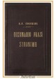 DIZIONARIO FRASI SINONIME di Zecchini 1891 UTET libro antico maniere dire Italia