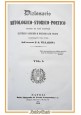 DIZIONARIO MITOLOGICO STORICO POETICO di Villarosa 2 volumi 1841 Libro antico