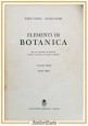 ELEMENTI DI BOTANICA volume 1 parte I di Tonzig Marrè 1971 Ambrosiana Libro