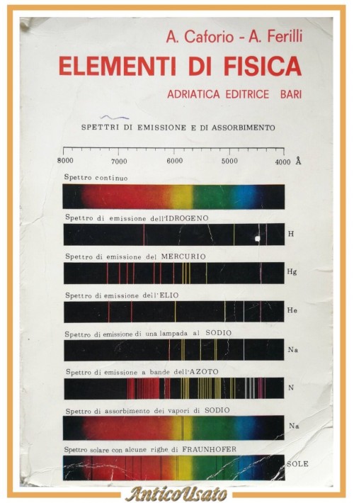 ELEMENTI DI FISICA Caforio e Ferilli Libro manuale scolastico Adriatica Editrice