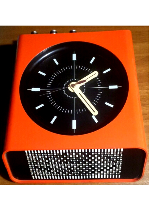 ESAURITO - EUROPHON h10 RADIO OROLOGIO Vintage Design Rampoldi 1969 anni  '70 Modernariato