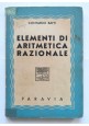 GEOMETRIA SOLIDA PIANA ELEMENTI DI ARITMETICA RAZIONALE di Contardo Baffi Libro