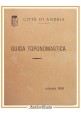 GUIDA TOPONOMASTICA 1961 Città di Andria Libro con mappa carta topografica