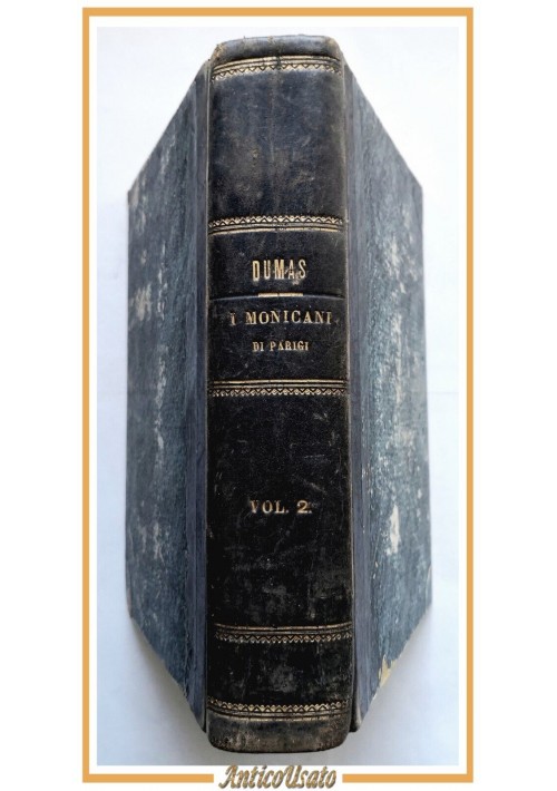 I MOHICANI DI PARIGI Alessandro Dumas 2 volumi 1868 CioffI Libro Antico romanzo