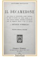 IL DECAMERONE di Giovanni Boccaccio 1924 Hoepli libro le dieci giornate del