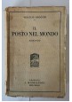 IL POSTO NEL MONDO di Virgilio Brocchi 1921 Mondadori romanzo