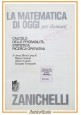 LA MATEMATICA DI OGGI PER DOMANI Cerasoli Colorni 1993 Zanichelli libro calcolo