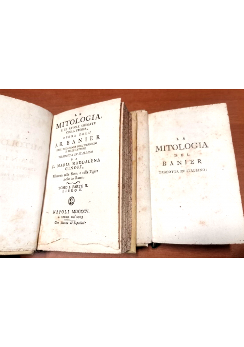 LA MITOLOGIA E LE FAVOLE SPIEGATE COLLA STORIA di Banier 5 volumi 1805 Libri