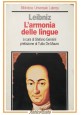 L'ARMONIA DELLE LINGUE di Gottfried Wilhelm Leibniz 1995 Laterza libro filosofia