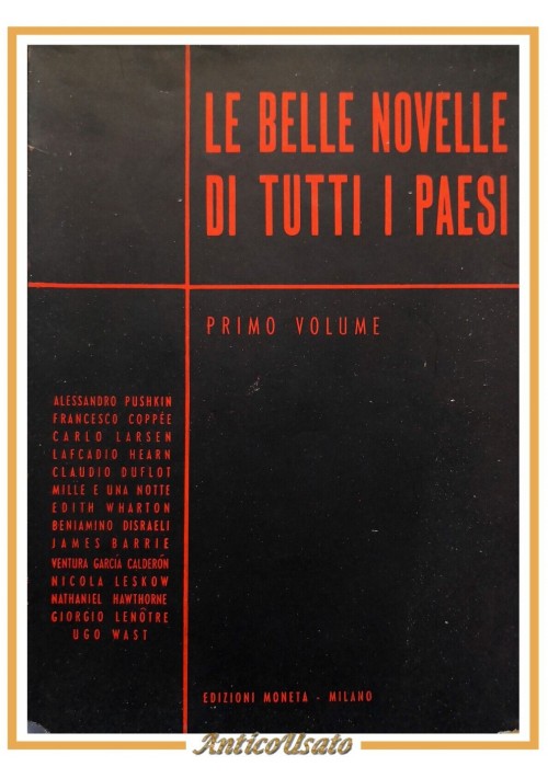 LE BELLE NOVELLE DI TUTTI I PAESI  volume 1 1945 Moneta libro Wharton Pushkin