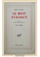 LE MONT ANALOGUE di René Daumal 1968 Gallimard libro